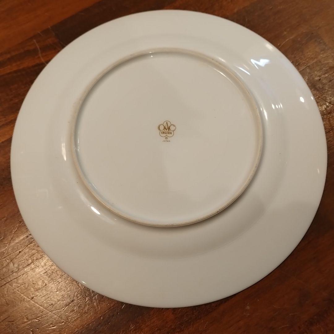 大倉陶園　瑠璃　エンボス 皿　プレート　約25.8cm 6枚