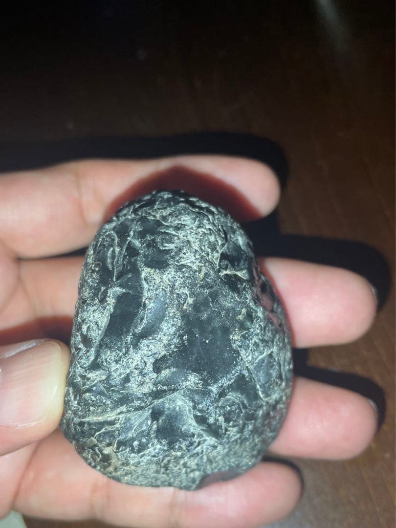 研磨品　十勝石玲瓏特級品　ブルーベースレインボーオブシディアン