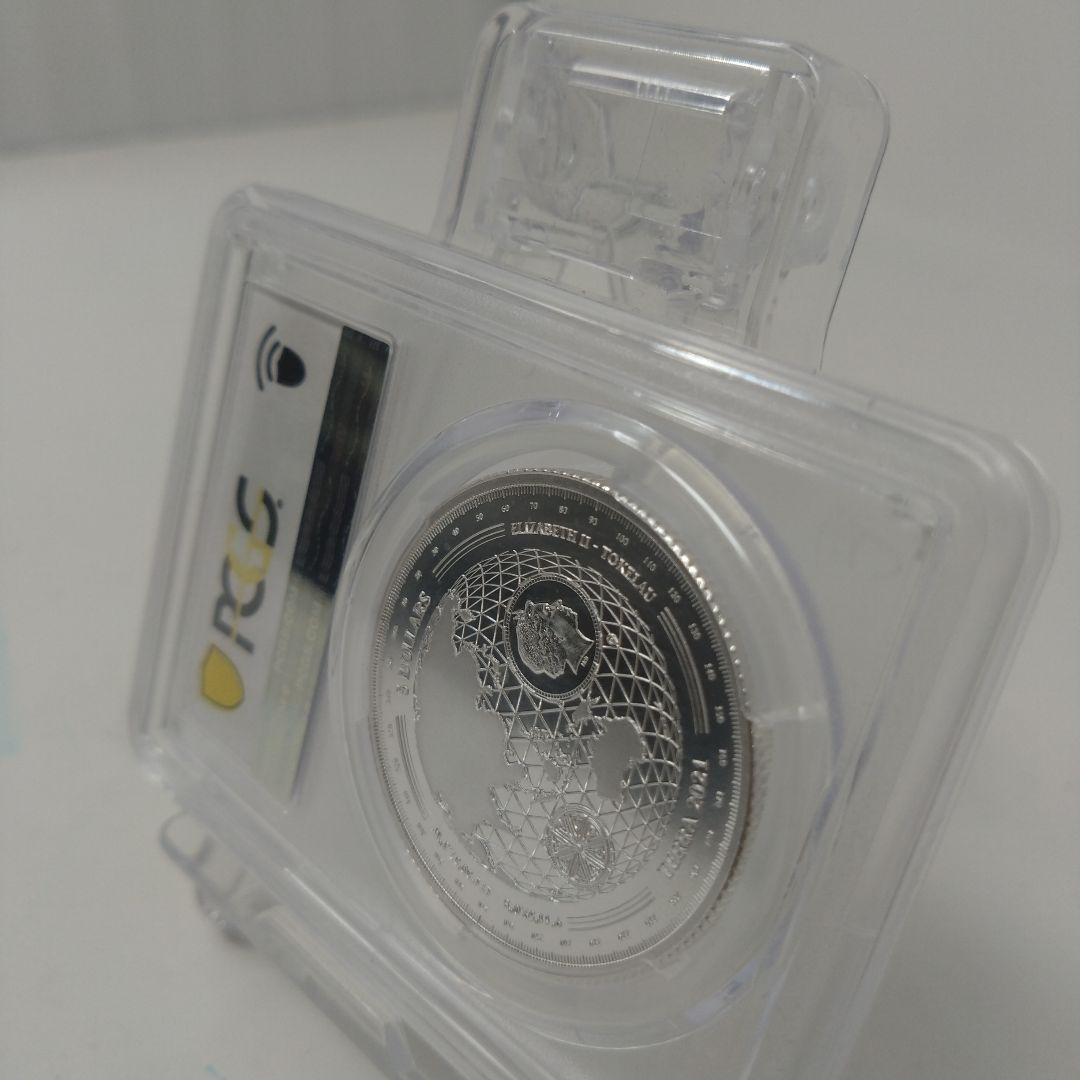 準最高鑑定 トケラウ ＄5 2021 1oz銀貨 PCGS-PL69