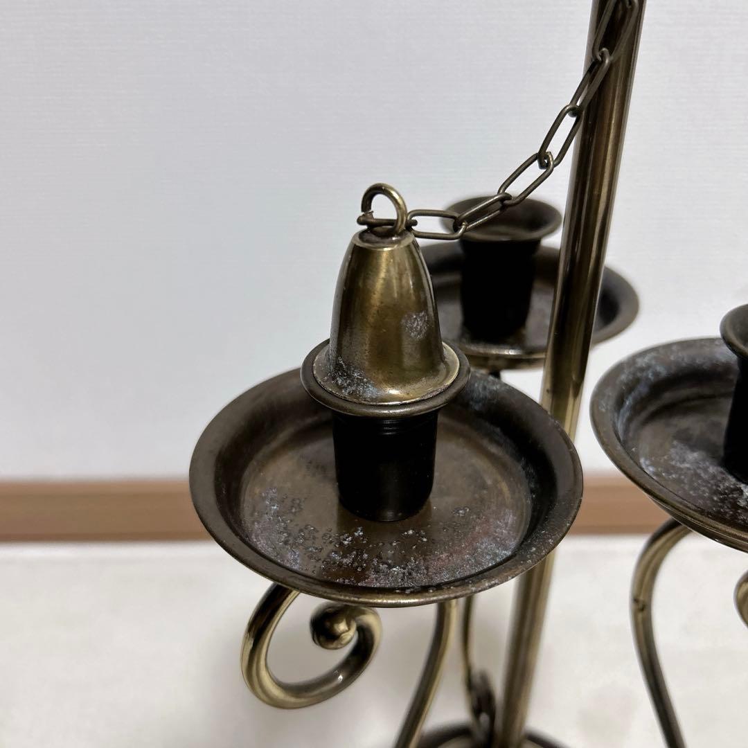 イタリア　アンティーク　キャンドルスタンド　火消し付き　ブロカント　ヴィンテージ