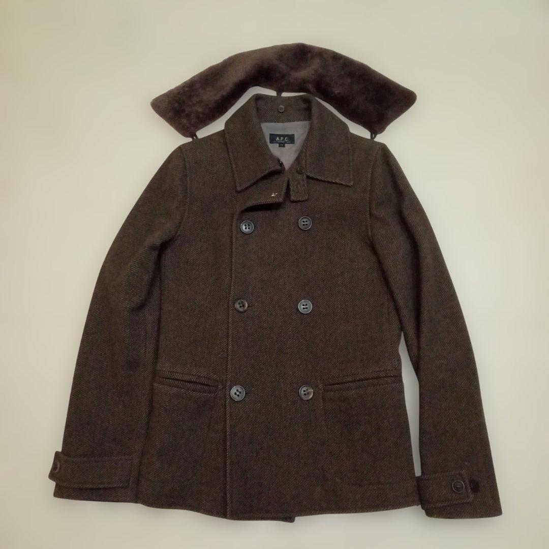 A.P.C. ダークブラウン ウールコート