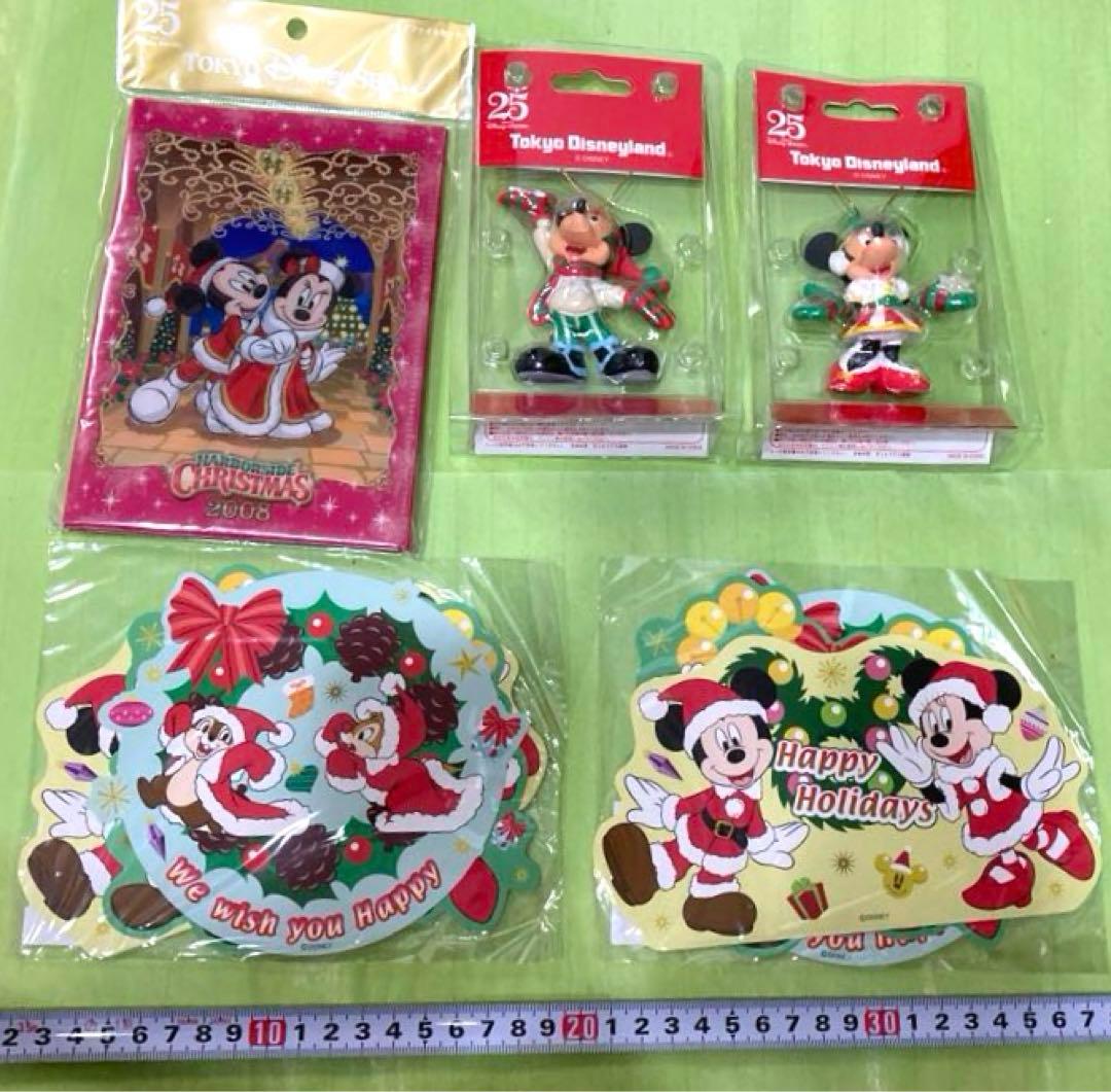 ミッキー  ミニー　クリスマスオーナメント　チップとデール　クリアファイル　新品