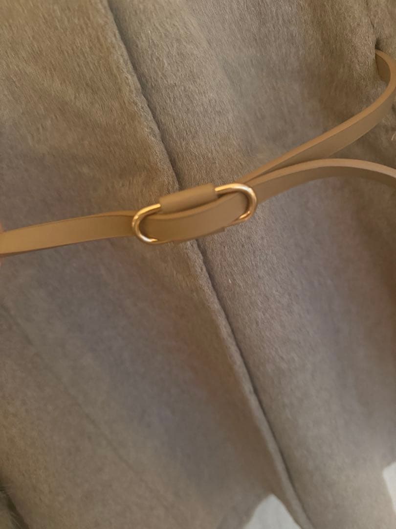 Torugato ふきちゃんのコラボ　ウールファーポンチョ グレージュ