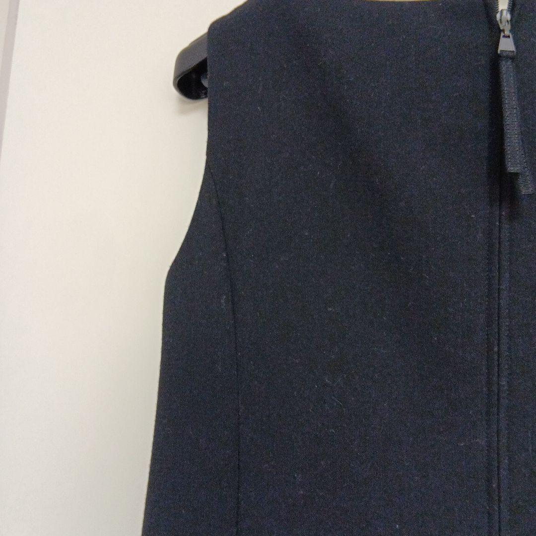 FOXEY 黒 ノースリーブ ひざ丈ワンピース