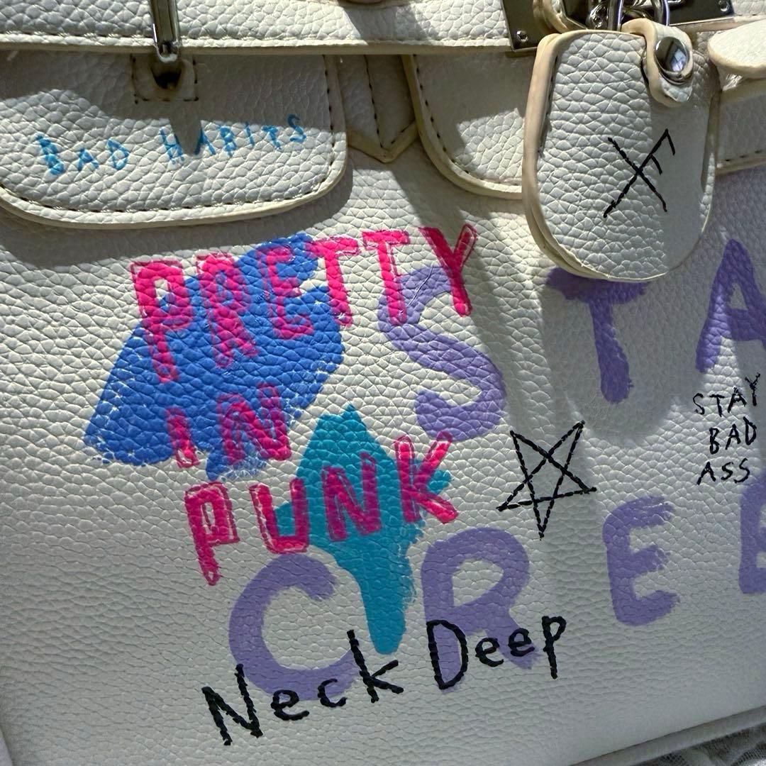 【タグ付き未使用品】 ゲルニカ ペイントハンドバッグ ホワイト シンプソンズ