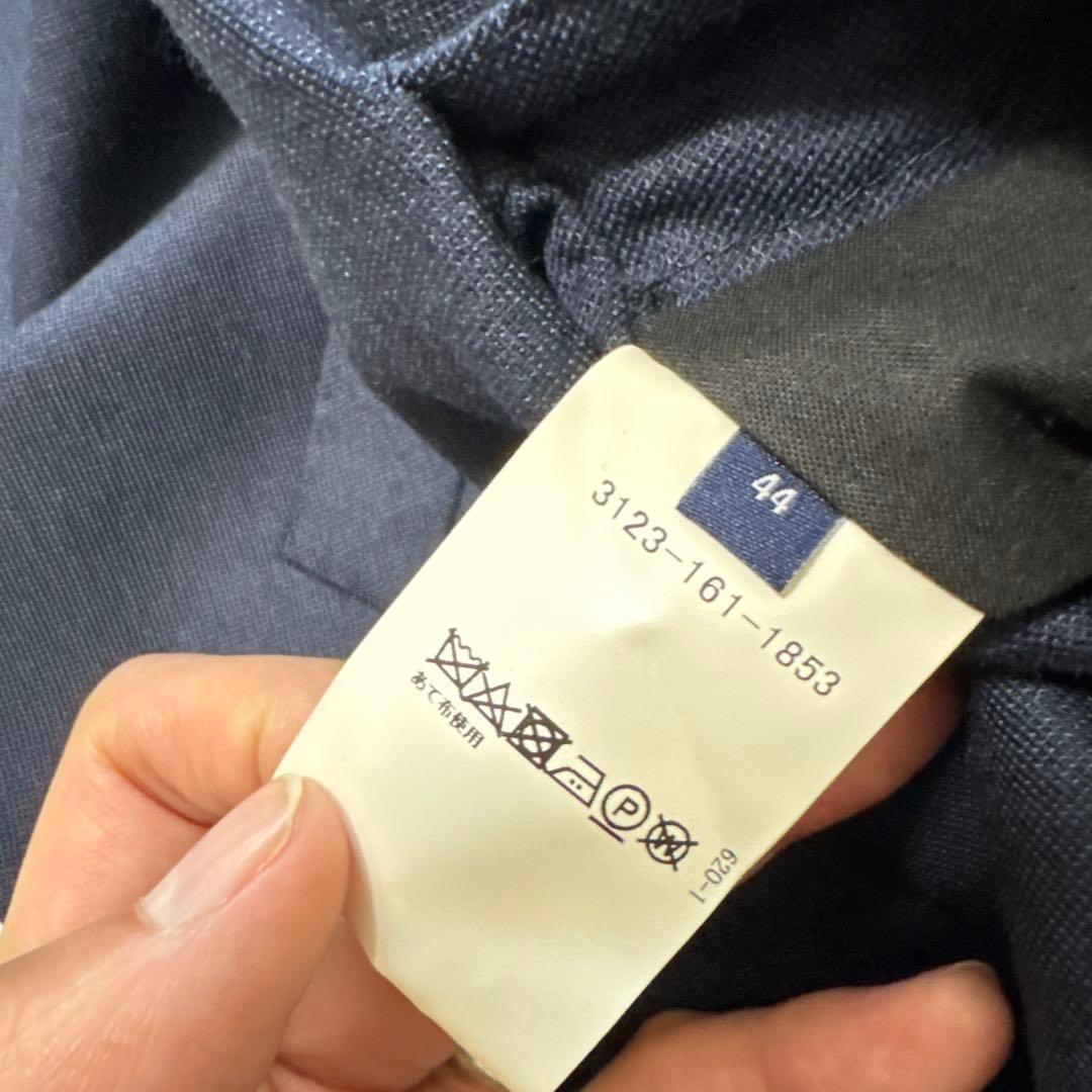 81 美品　グリーンレーベルリラクシング　スリーピーススーツ　ネイビー　44