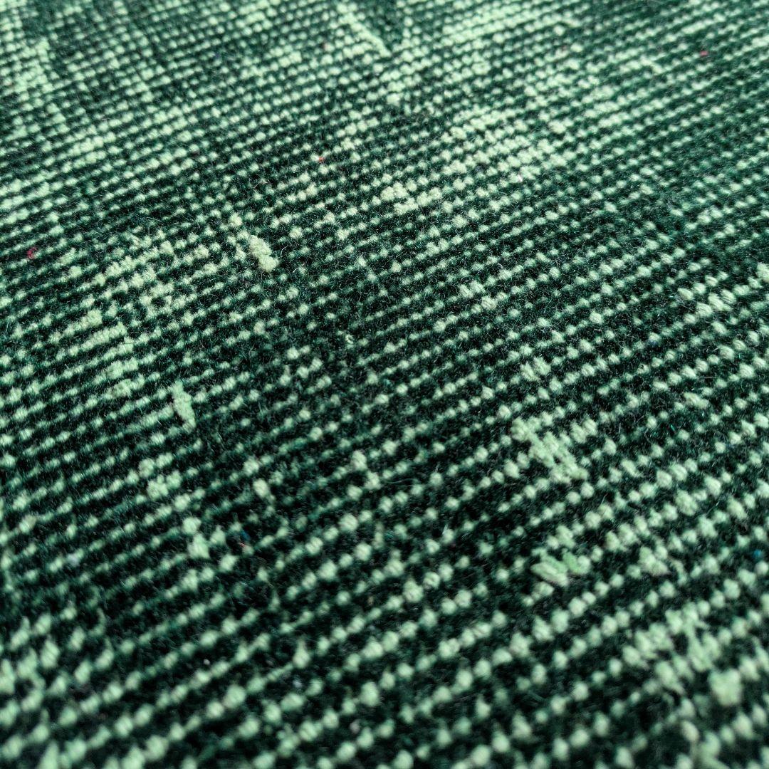 85×197 グリーンワンカラーオーバーダイ　トルコヴィンテージラグ