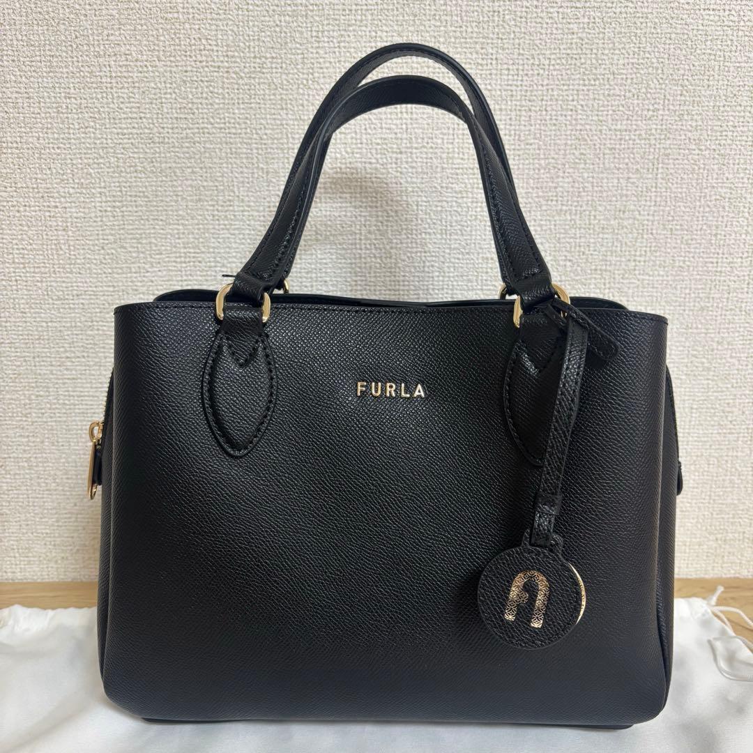 ※極美品フルラ レザー 2wayバック 付替ストラップ付 冠婚葬祭