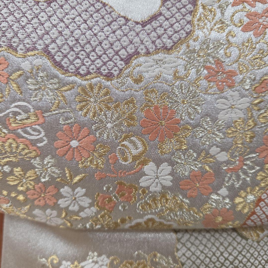 訪問着4点フルセット、着物、袋帯、帯締め、帯揚げ トールサイズ対応