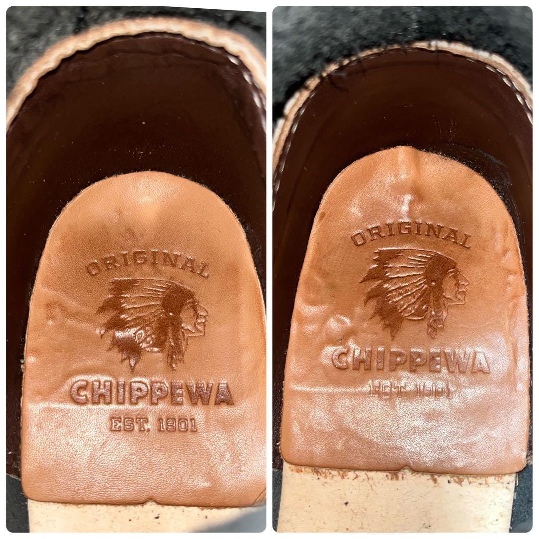 【美品】 チペワ 6インチ ユーティリティ ブーツ US7 ブラック USA製