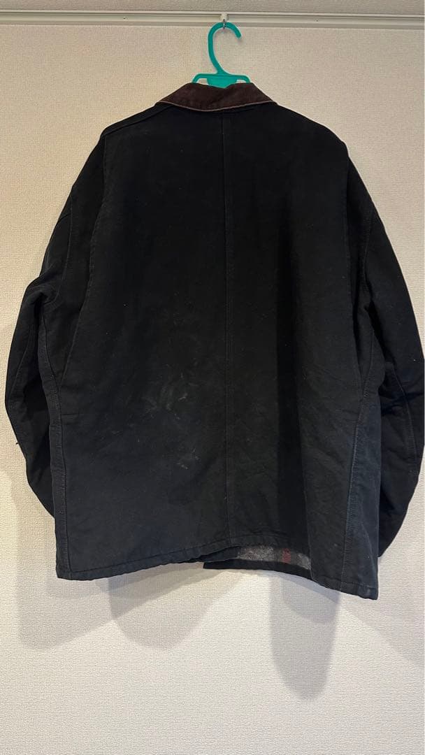 Carhartt カバーオール　ブラック　ブラウン　企業ロゴ