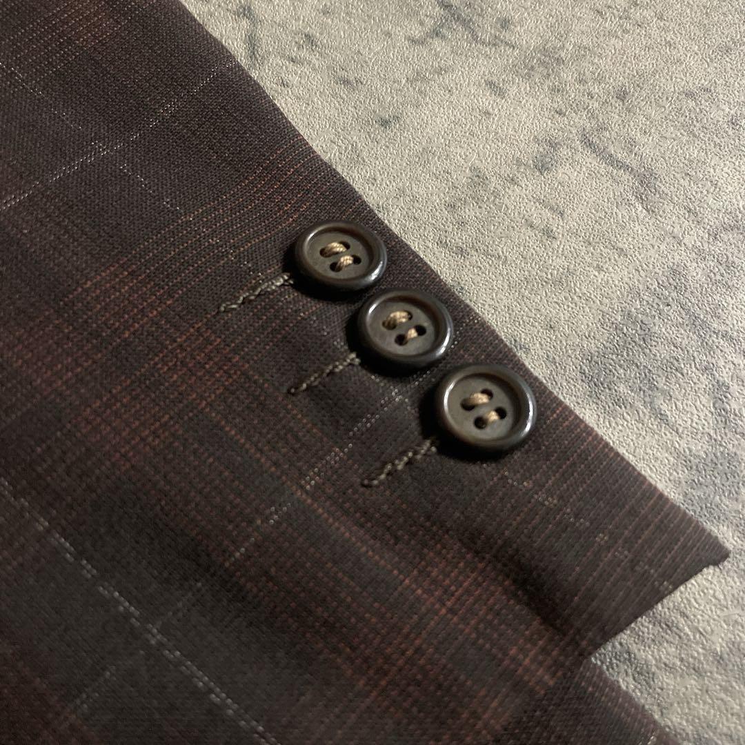 未使用 OLD GUCCI ネクタイ オッドベスト チェック柄 3ピース スーツ