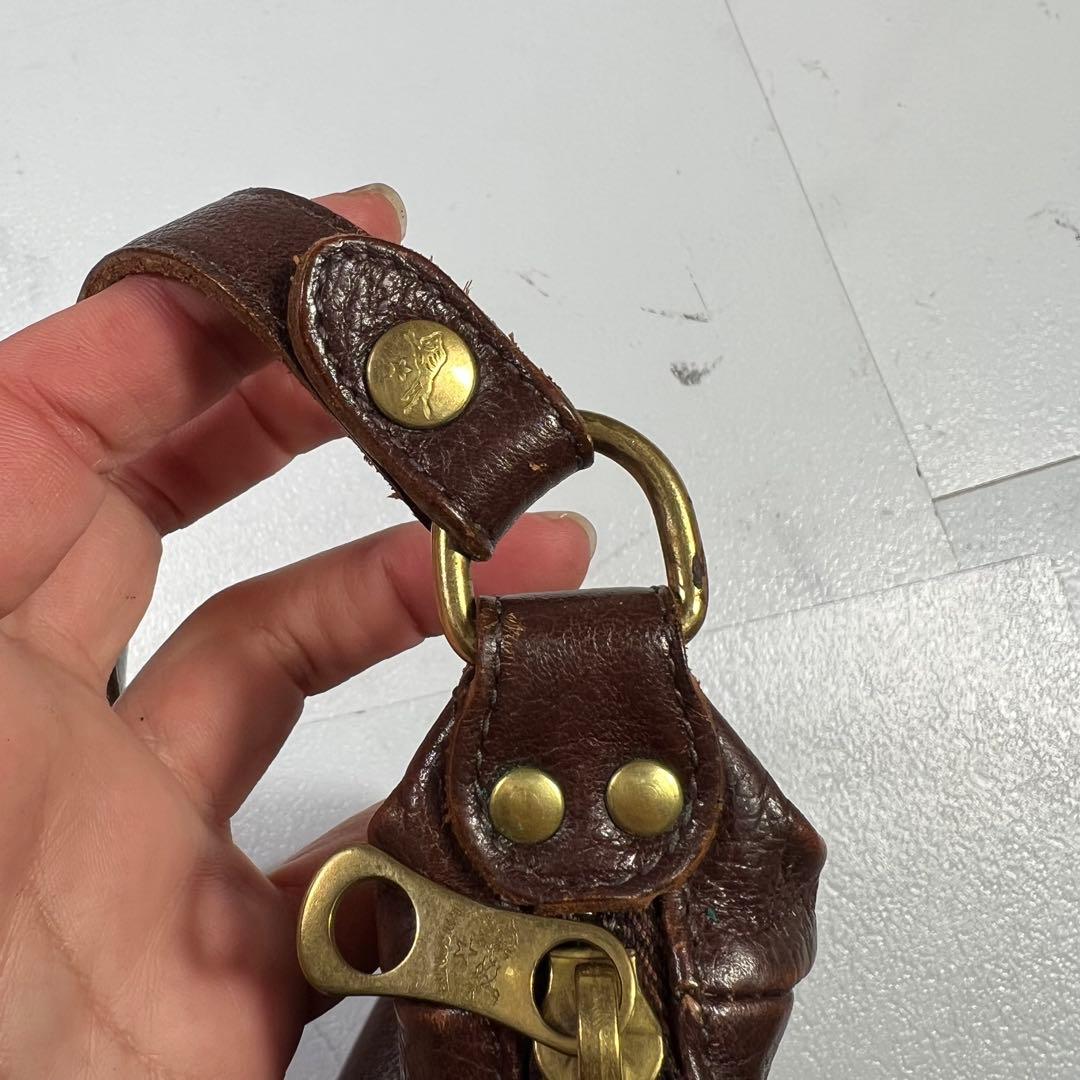 L BISONTE イルビゾンテ ハーフムーン ショルダーバッグ ブラウン