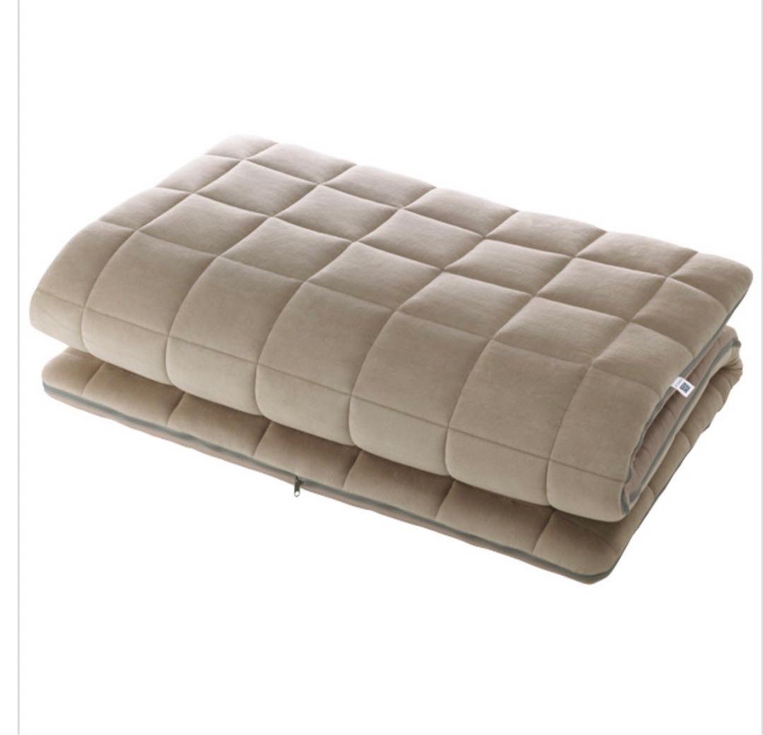 美品☆エアウィーヴ 四季布団ベージュ シングル敷き布団 収納バッグ付き