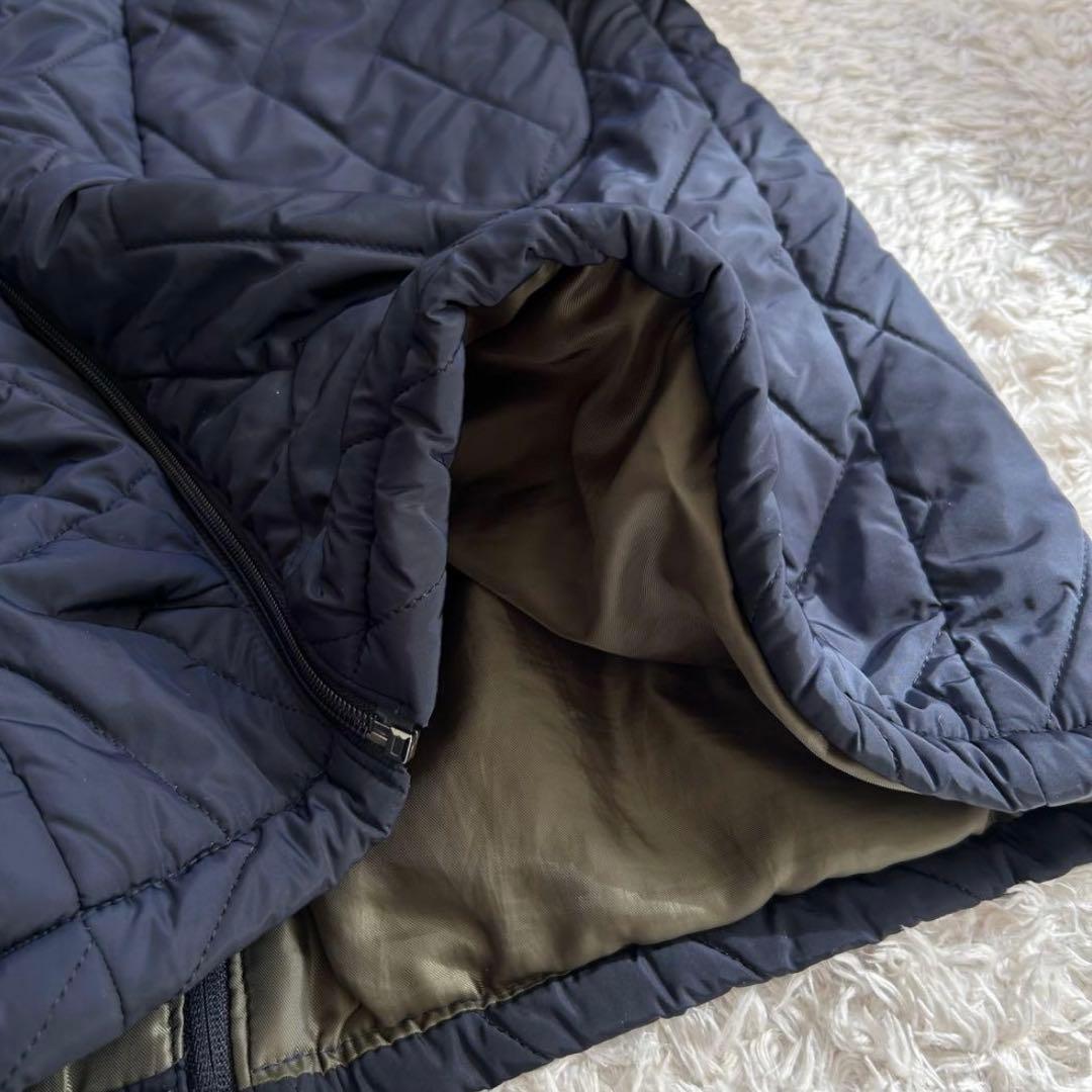 美品　Milk tea ステラ4way中綿ロングママコート　ネイビー　ダッカー