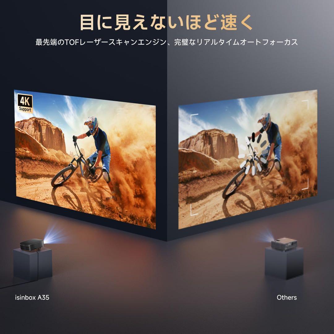 プロジェクター♥TOFオートフォーカス 自動台形補正 4K対応