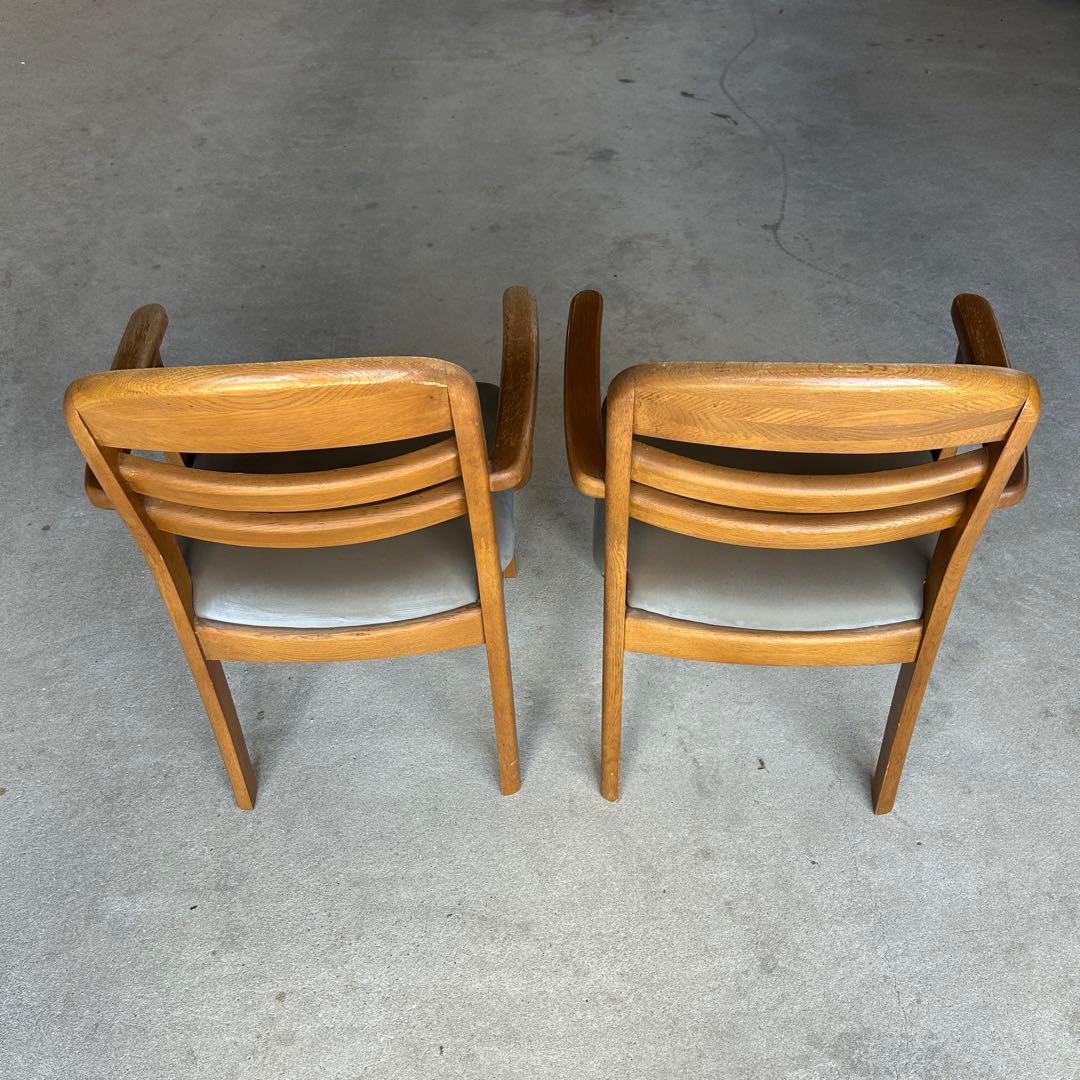 ＊引き取り歓迎＊大塚家具　ダイニングチェア肘付き　2脚　ナラ　椅子
