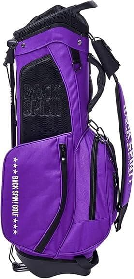 【開封済・未使用】BACK SPIN! スタンドキャディバッグ パープル ゴルフ