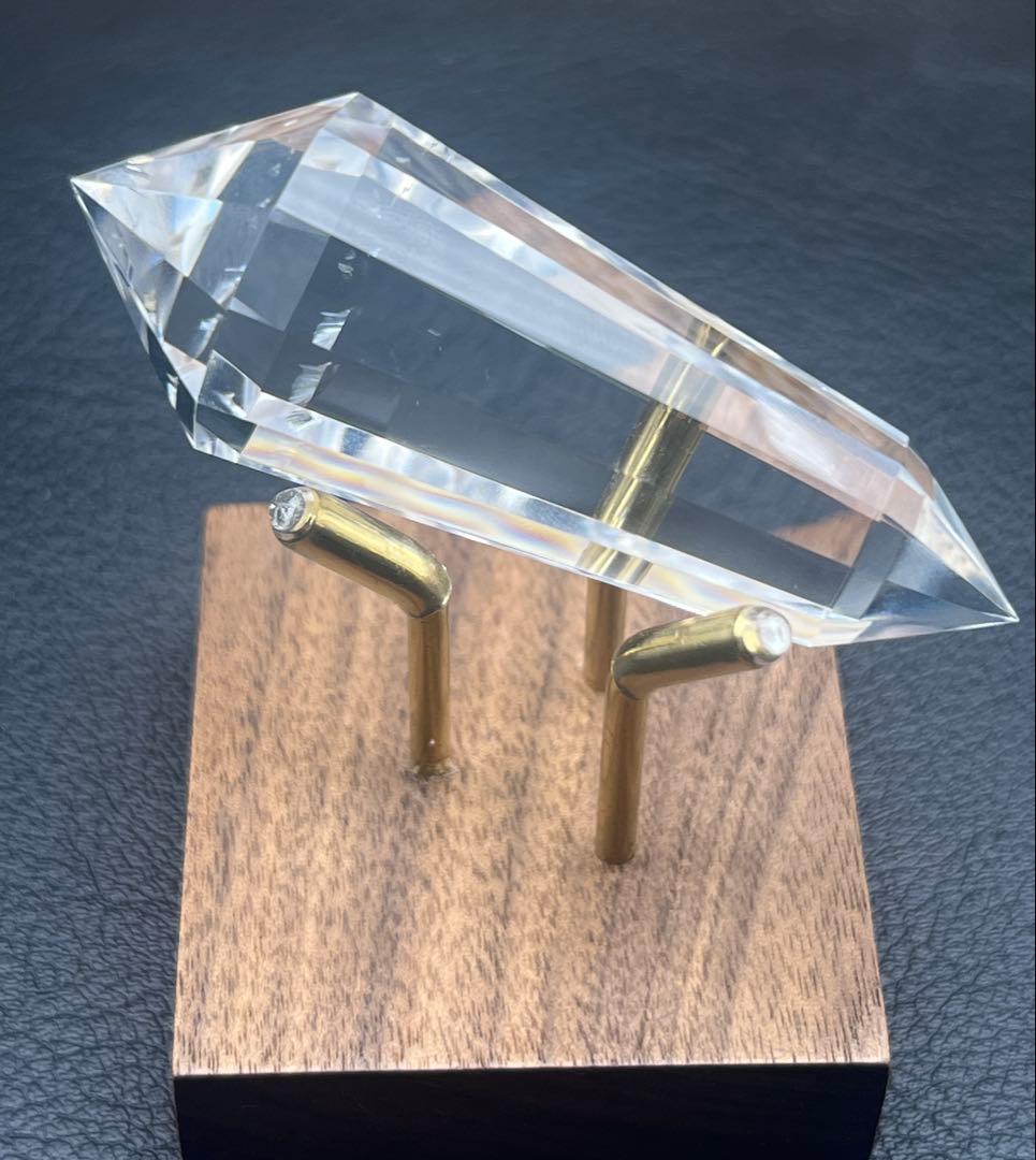 レア★天然水晶ヴォーゲルワンド 12面カット　ダブルポイント　高透明　美品