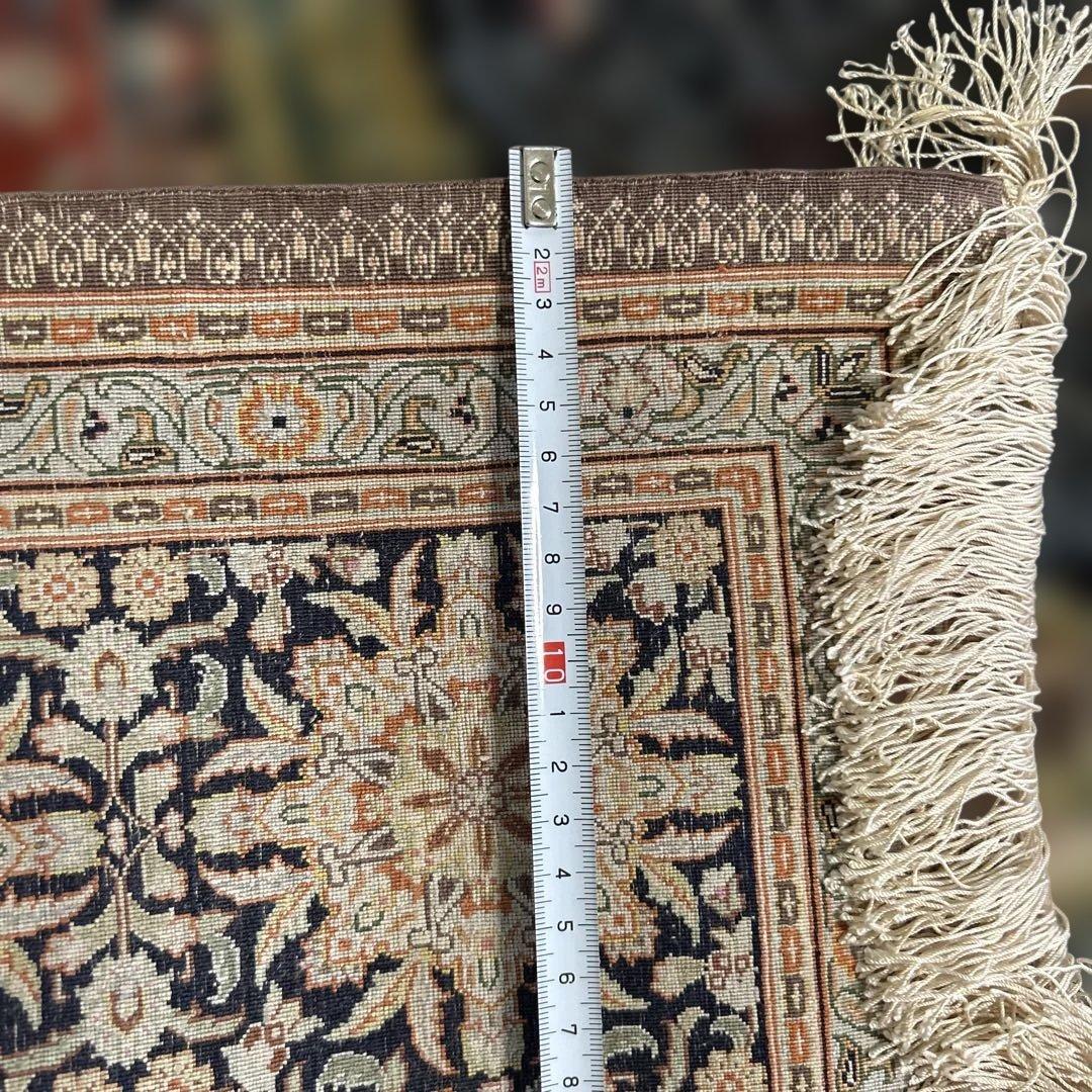 ペルシャ絨毯　宗教的建物細密刺繍ラグ 超美品2100 X1435mm