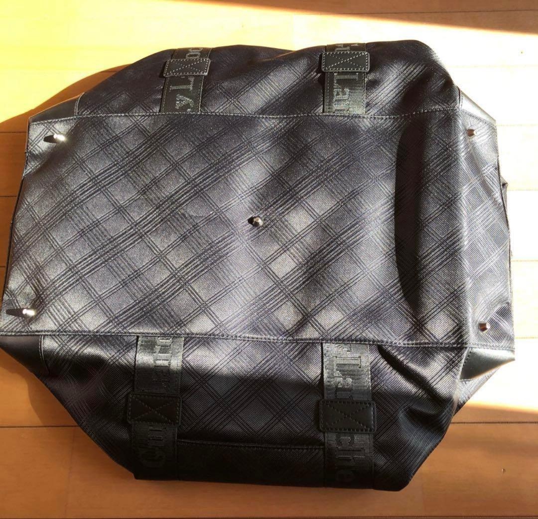 未使用ギラロッシュGuy Larocheボストンバック旅行バック　チェック柄クロ