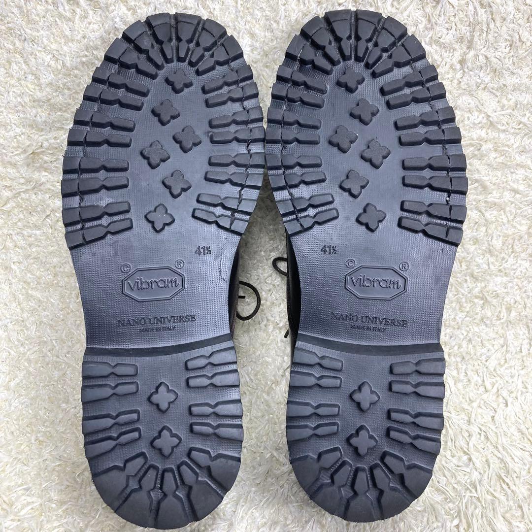 『極美品』イタリア製 チロリアンシューズ ナノユニバース ビブラムソール 革靴
