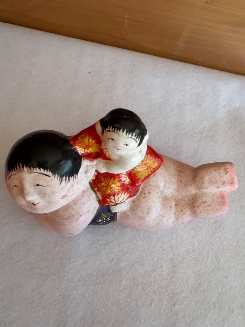 希少 中野土人形 奈良久雄 『子守這子』 這い這い子 郷土玩具 民藝 長野県