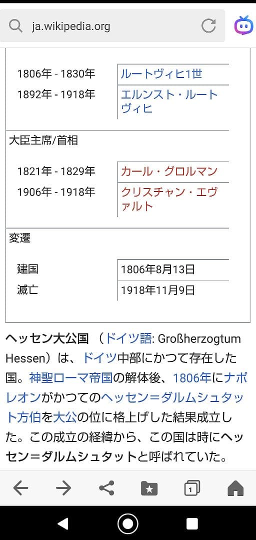ヘッセン大公国 1826年 6 Kreuzer ！銀貨