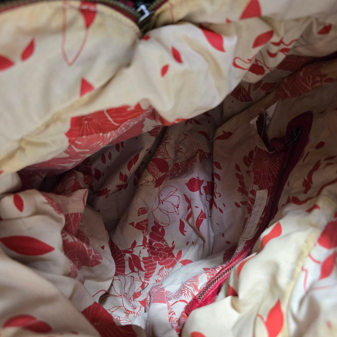 バッグ Diesel 2000s Red Leather Shoulder Bag