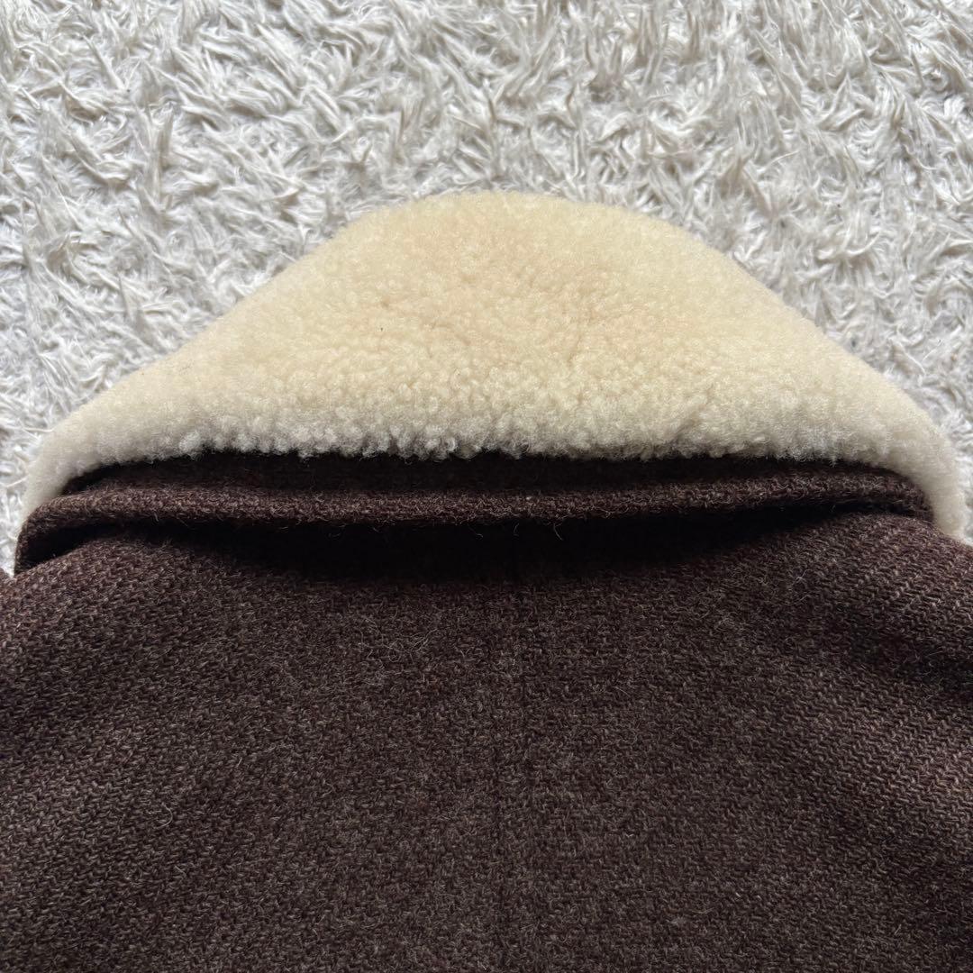 ★L相当★ APC ハリスツイード 比翼 ブルゾン ボア取り外し可 ダブルジップ