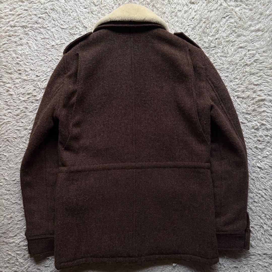 ★L相当★ APC ハリスツイード 比翼 ブルゾン ボア取り外し可 ダブルジップ