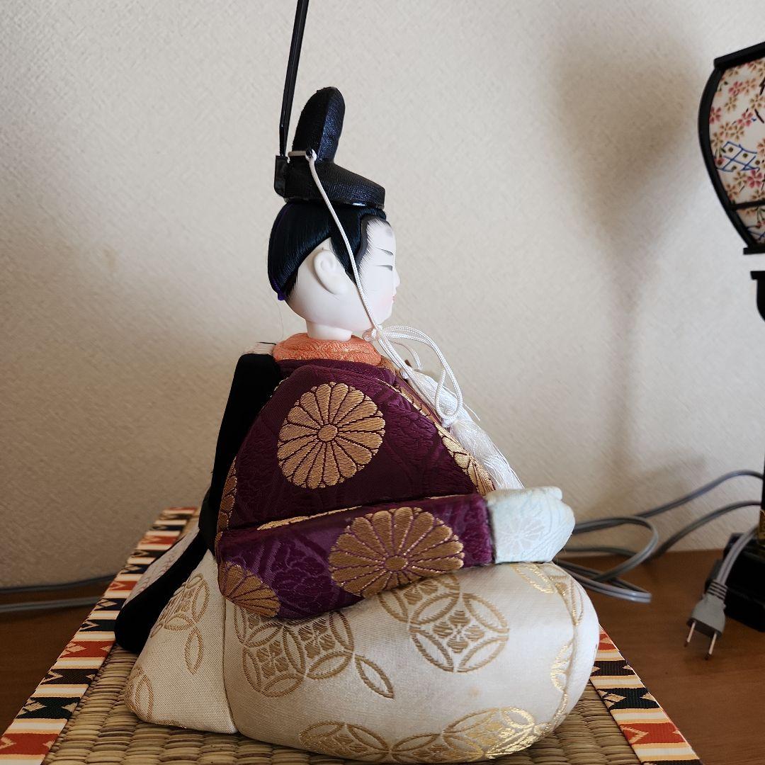 木目込み雛人形 親王飾り(大きめ)雪洞セット