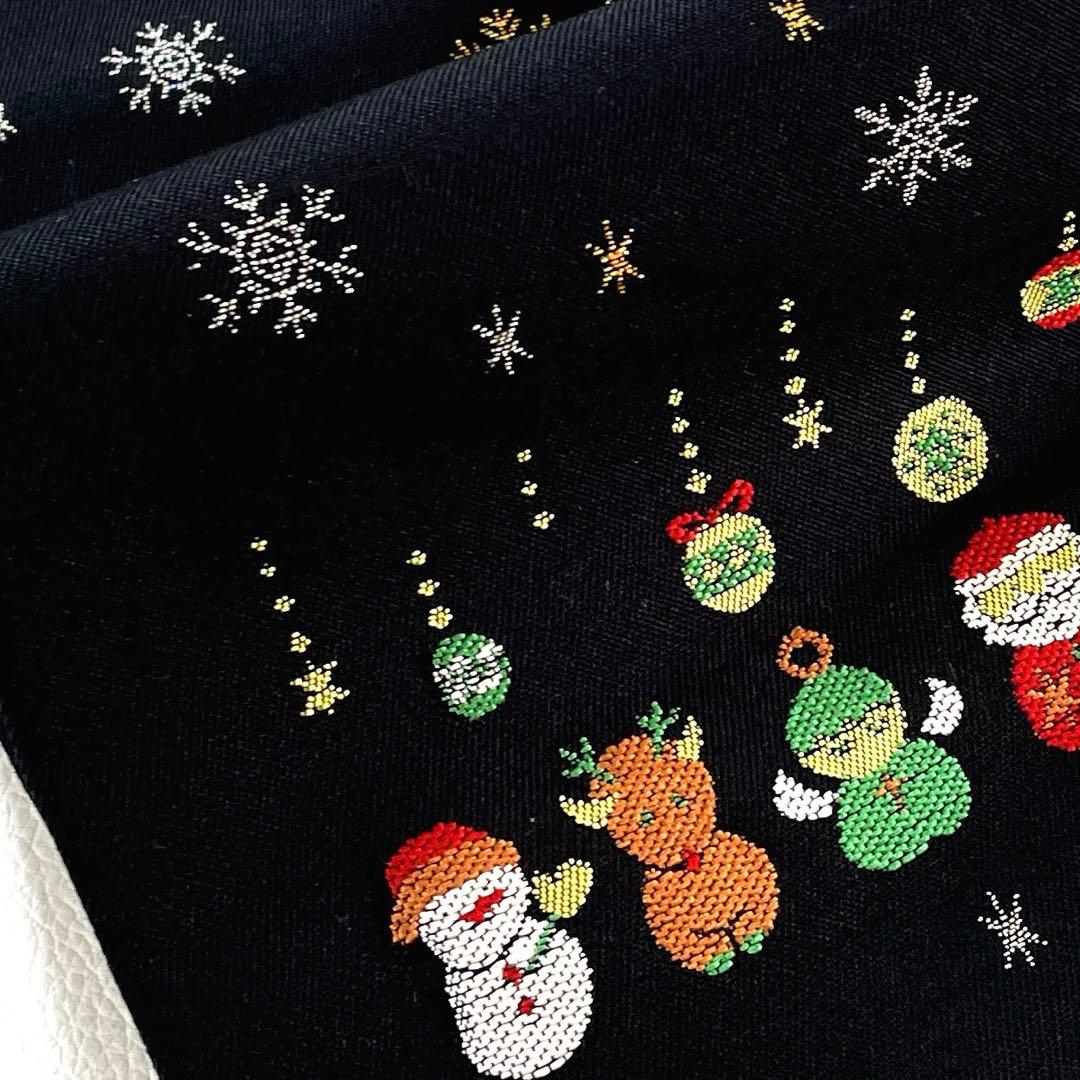 専用帯4735 ●大光株式会社謹製 名古屋仕立て 名古屋帯サンタクロース雪だるま