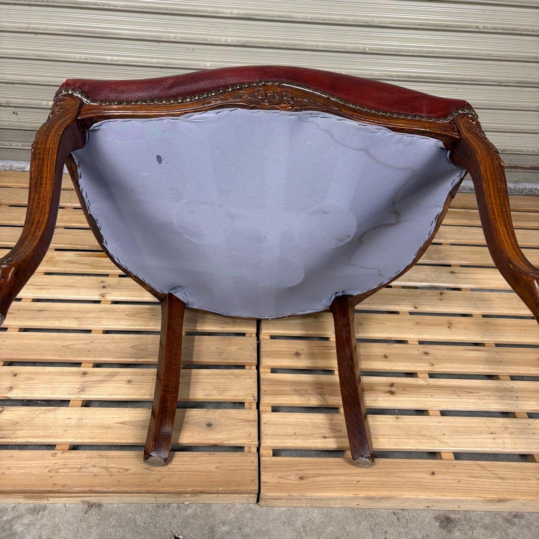 【送料込】ロココ調　アームチェア　アンティーク家具　ヴィンテージ　チェア