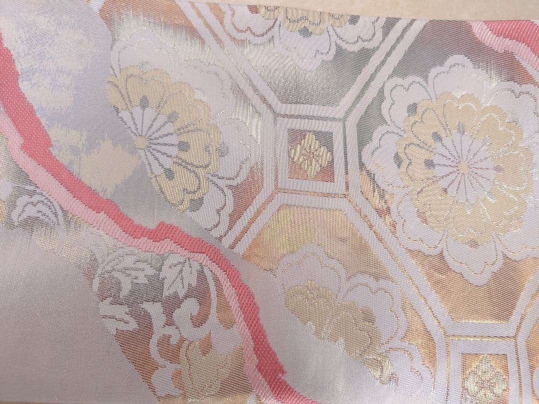 正絹　二部式　作り帯　振袖　成人式　 一点物