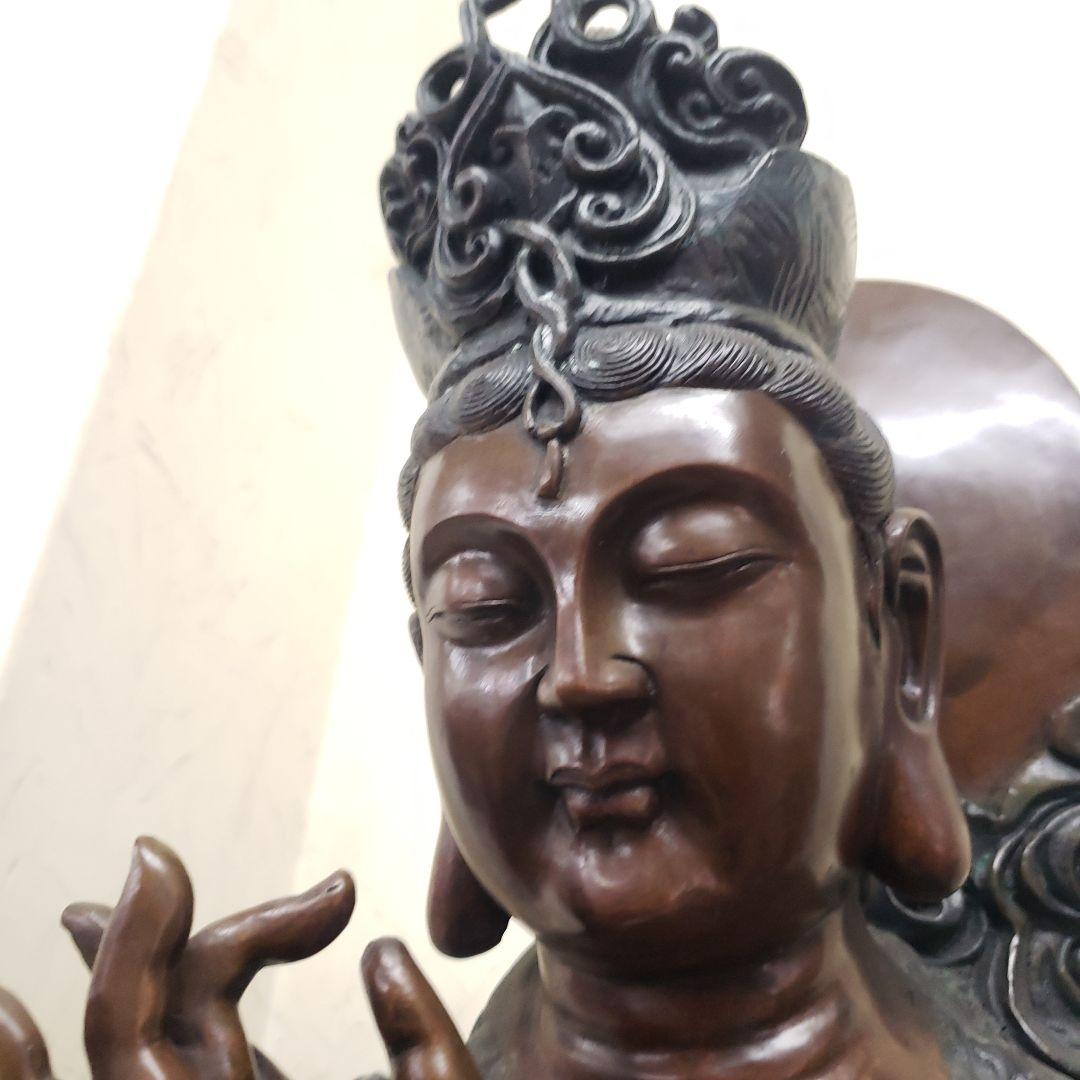 Ｂフライデー蔵出し特価金属製仏像風モダンアート彫刻 約68cm13,5kg作家物