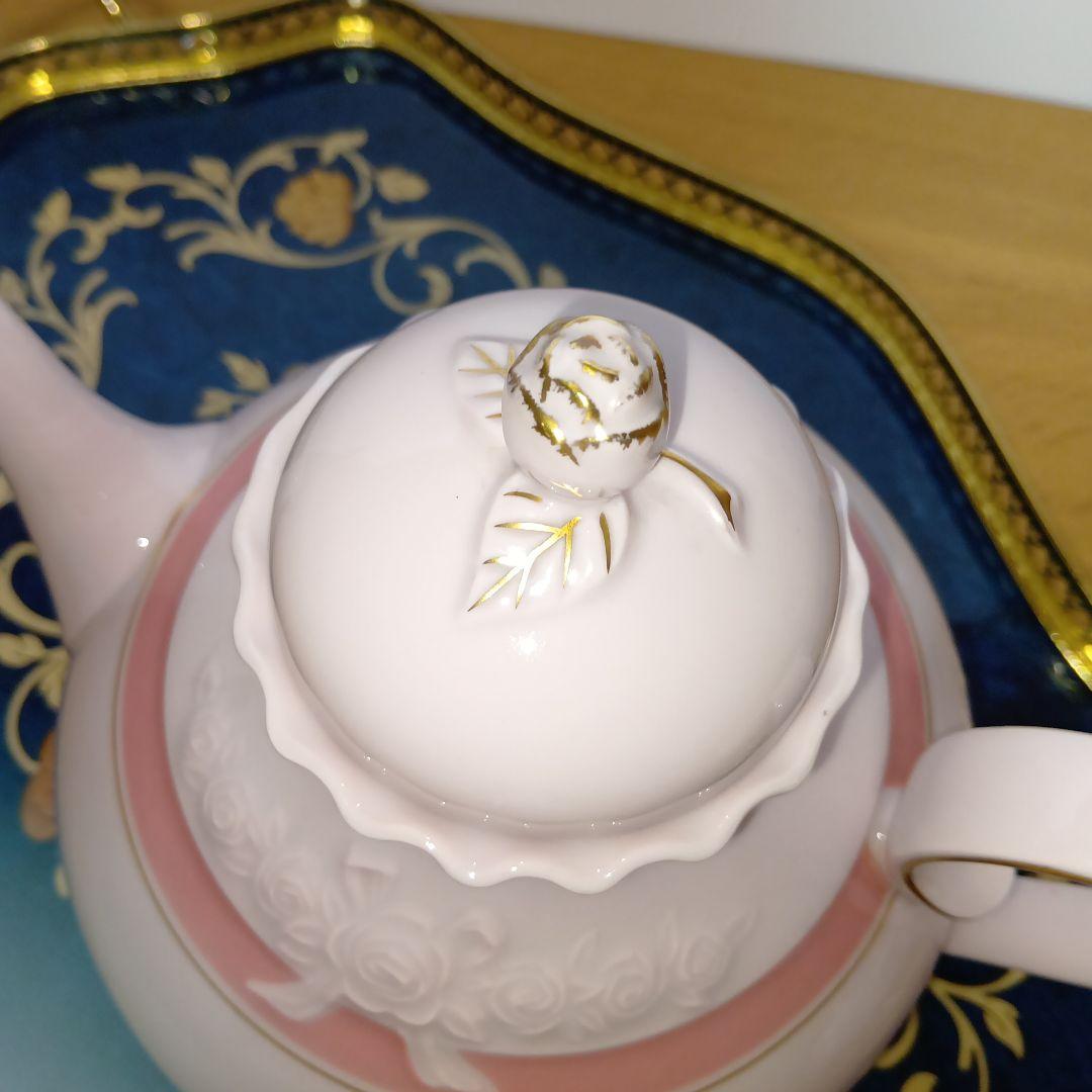 フッチェンロイター ポーセリンローズ ピンク ティーポット セット