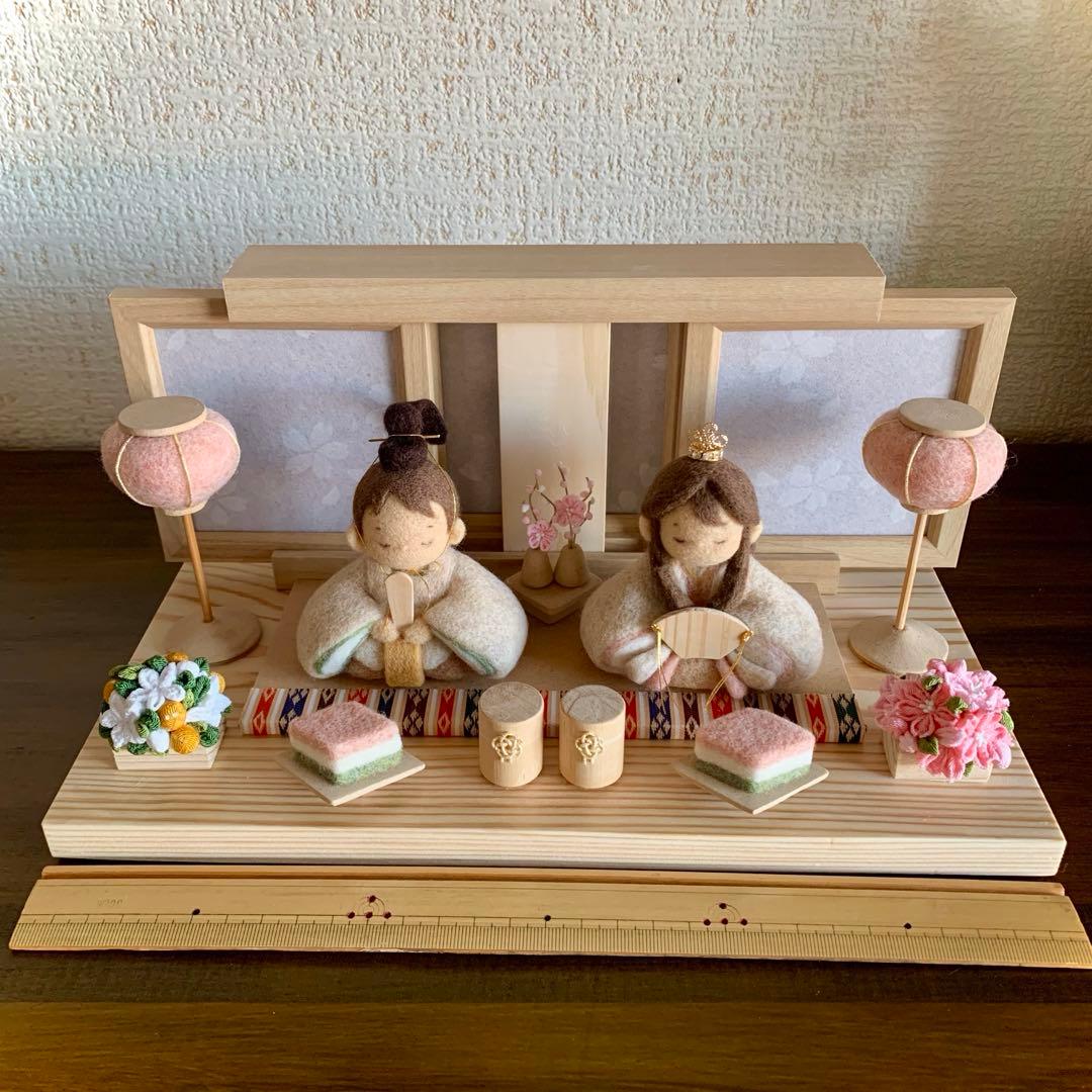 ぷ*子様 羊毛フェルト　ひな祭り　ひな人形