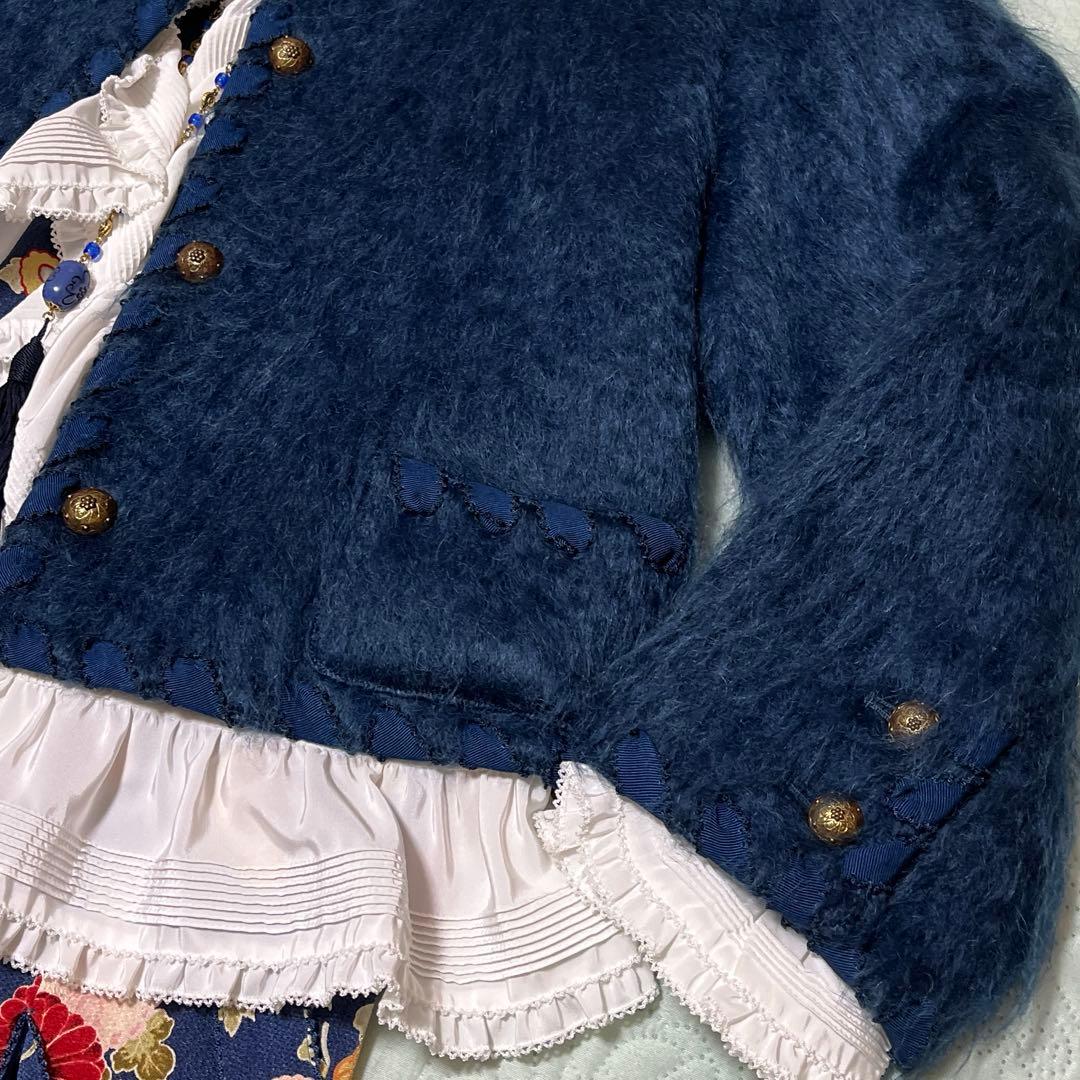 カネコイサオ ジャケット ウール キルティング(ブルー)KANEKO ISAO