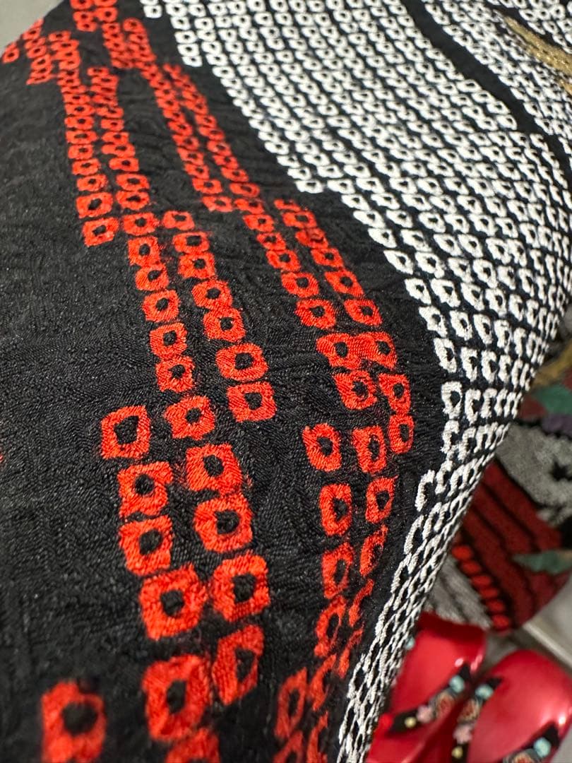 高級総絞り　正絹　七五三　着物　フルセット