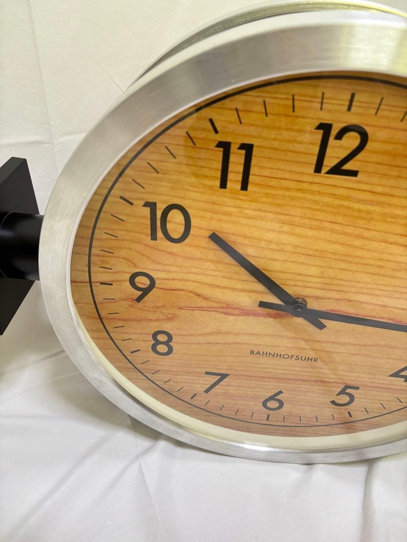 【新品未使用】インターフォルム　フランクリントン　両面時計　壁掛け　置き時計