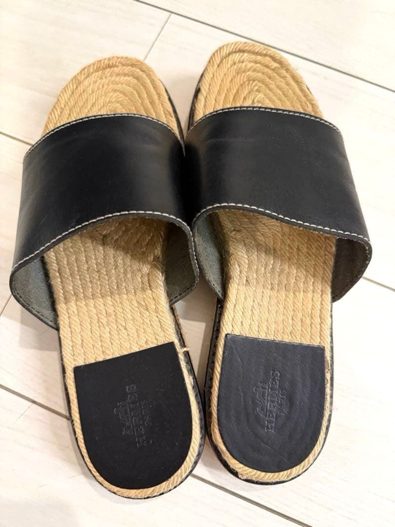 エルメスレザーサンダル（メンズ）エスパドリーユ