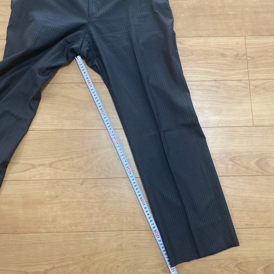 GUCCIストライプスーツブラックにネイビーストライプ52