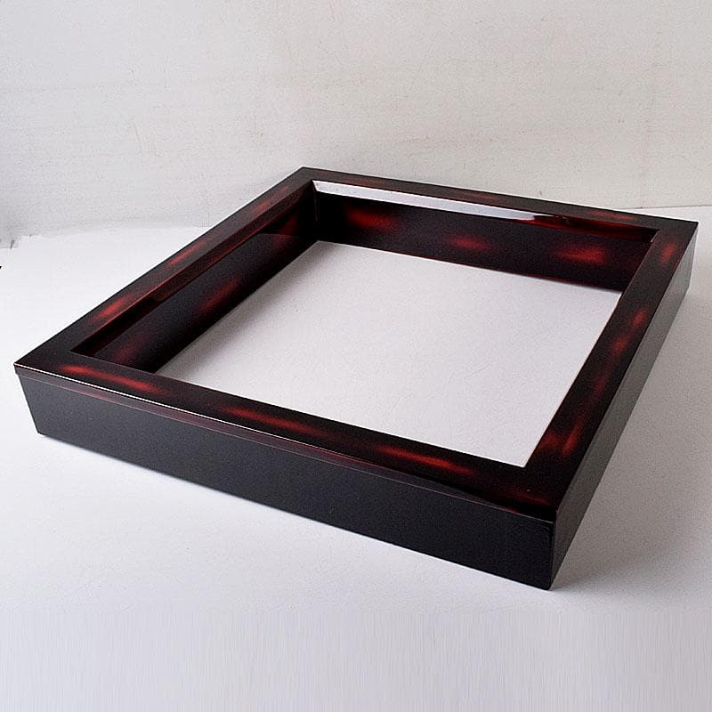 茶道具　塗師　岡本陽斎造　根来塗　炉縁　共箱　C　7873C