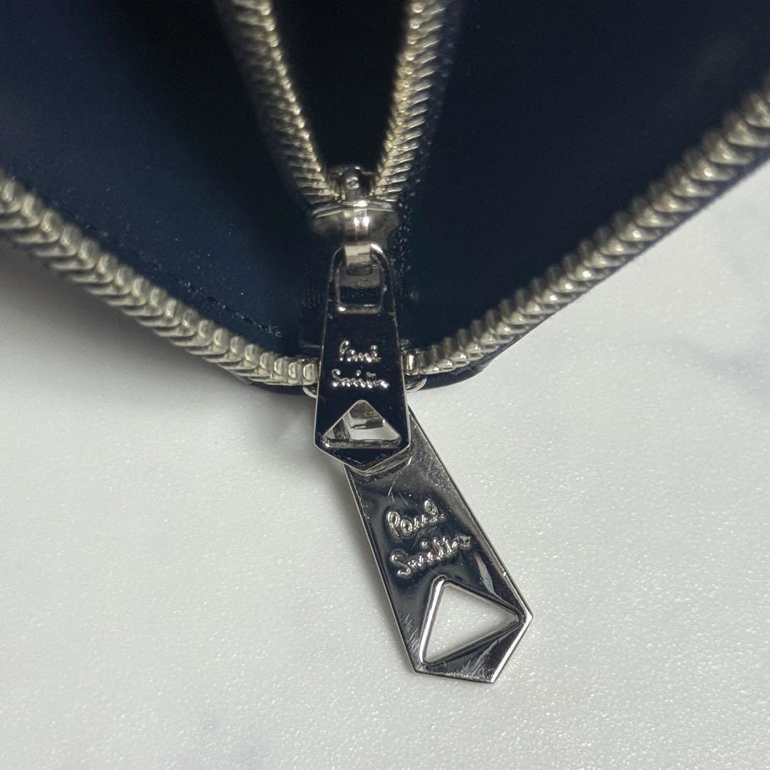 極美品 Paul Smith ポールスミス ラビット ラウンドジップ ネイビー