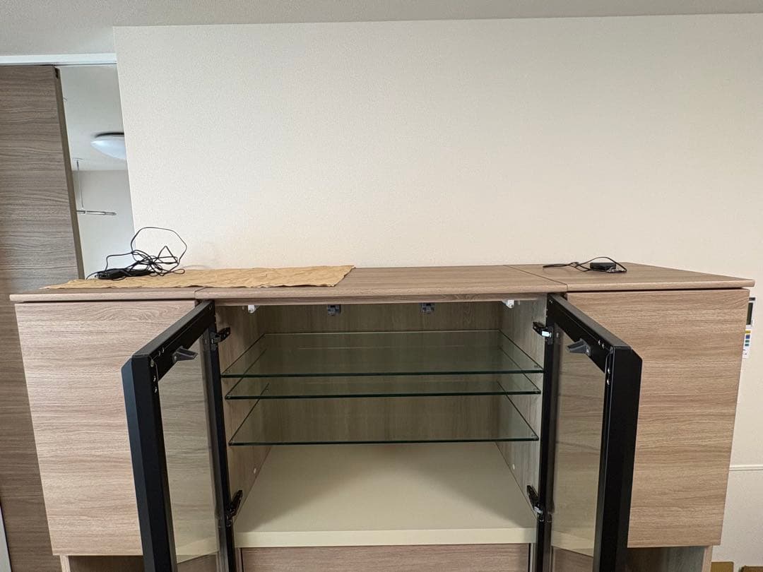 美品！　綾野製作所/AYANO　アリシア　キャビネット LEDライト付