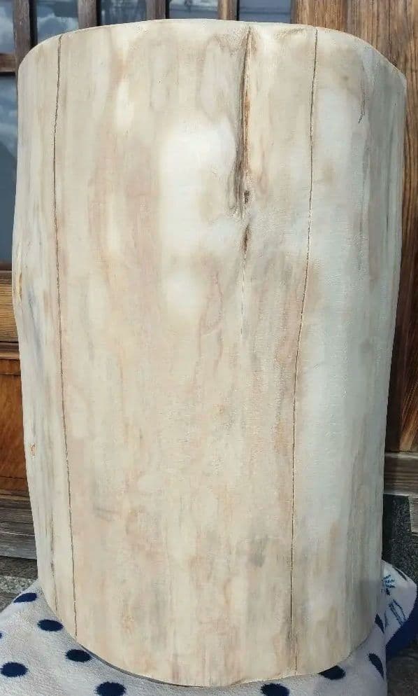 【H-101】 ヒノキ　檜　丸太　椅子　イス　テーブル　花台　飾り台　送料無料