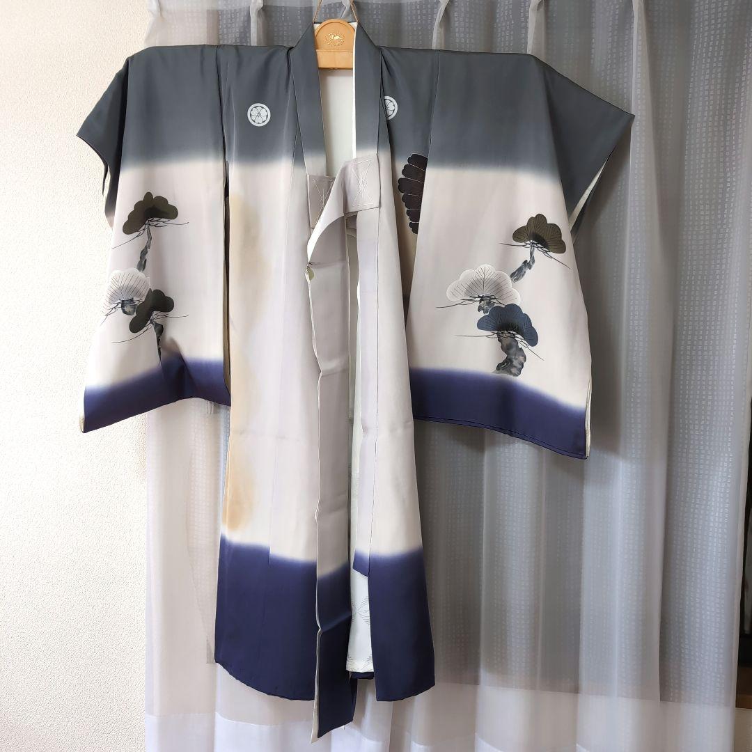 鷹と雲の刺繍羽織　５歳用　セット