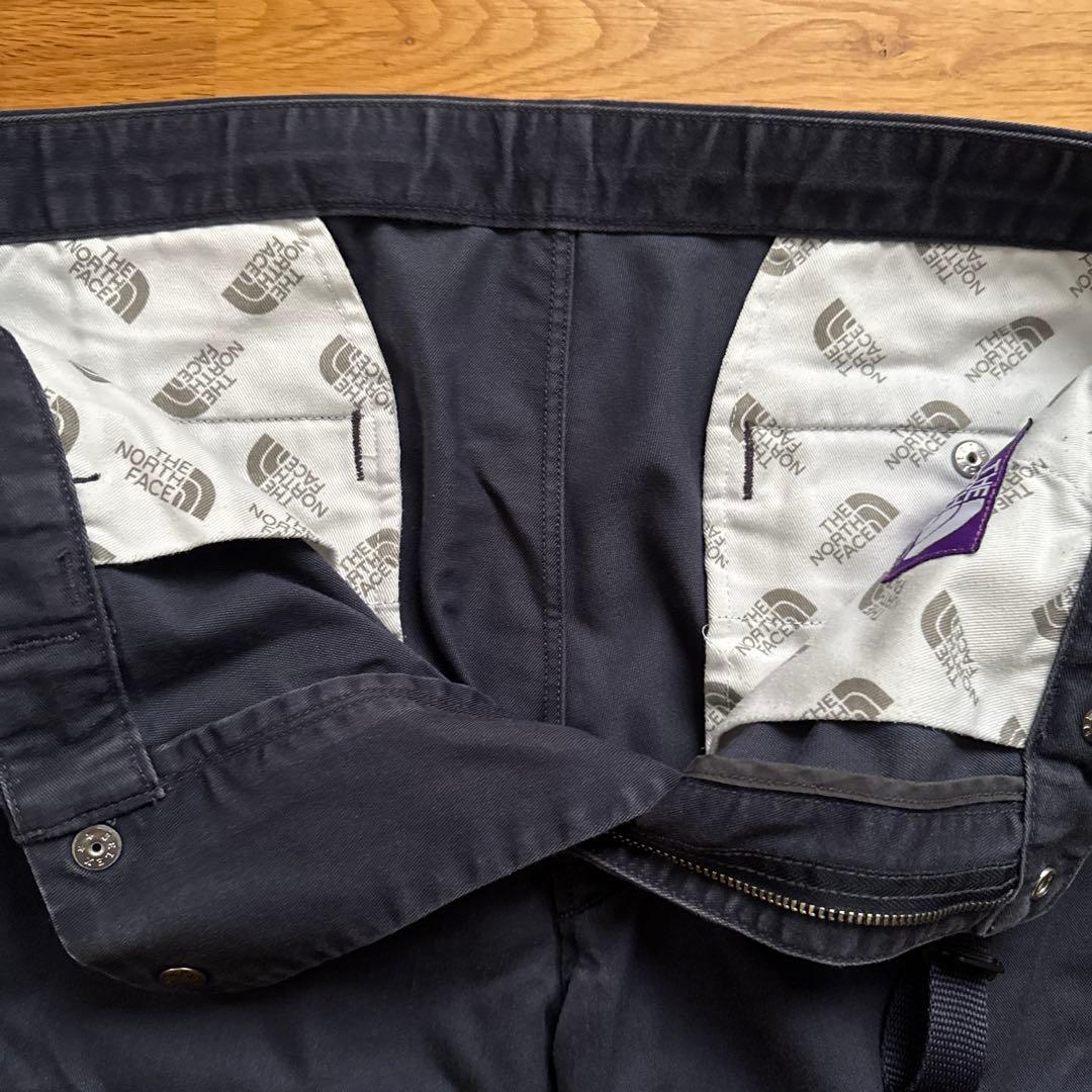 レアカラー★ノースフェイスパープルレーベル ツイルテーパードパンツ32ネイビー