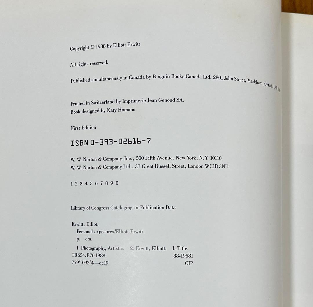 エリオット・アーウィット写真集「Personal Exposures 」